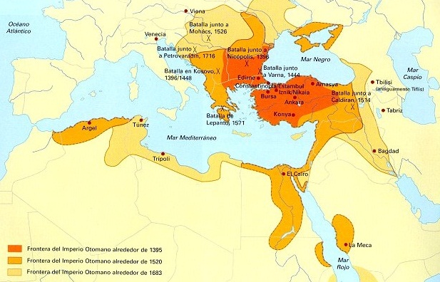 mapa imperio otomano